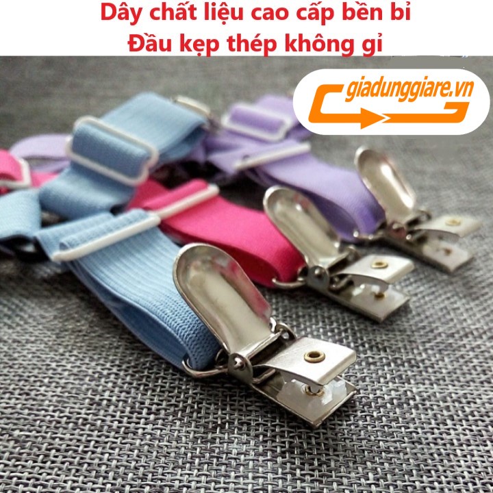 (Bộ 4 cái) Kẹp ga trải giường chống xê dịch cố định và giữ phẳng drap ga phủ giường (Giao mầu ngẫu nhiên)