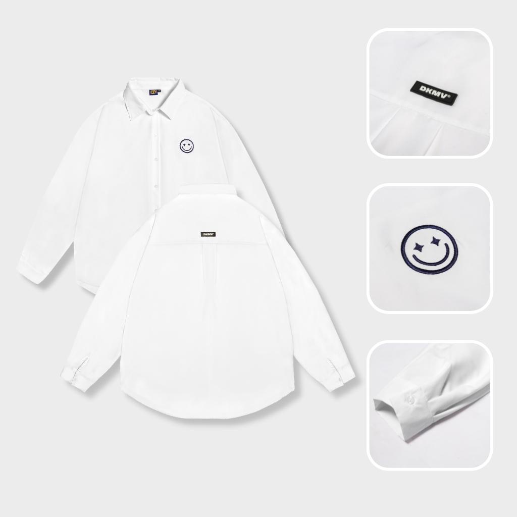 Áo sơ mi nam nữ dài tay form rộng DKMV - Shirt Smile | K12-T5