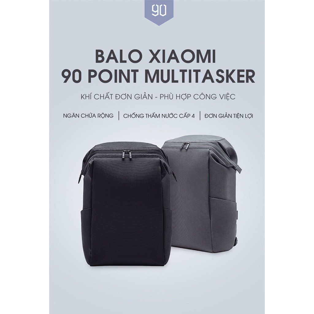 Balo Unisex Xiaomi Multitasker 90 Point - Đa năng - Tiện lợi - Hàng Chính Hãng