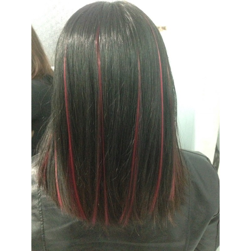 TÓC LIGHT NỐI MÀU ĐỎ VANG kèm chì hoặc chun nối