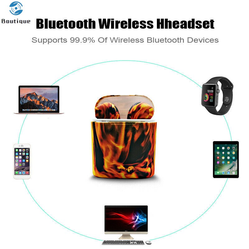 Tai Nghe Bluetooth Không Dây Kèm Hộp Sạc Cho Iphone Samsung