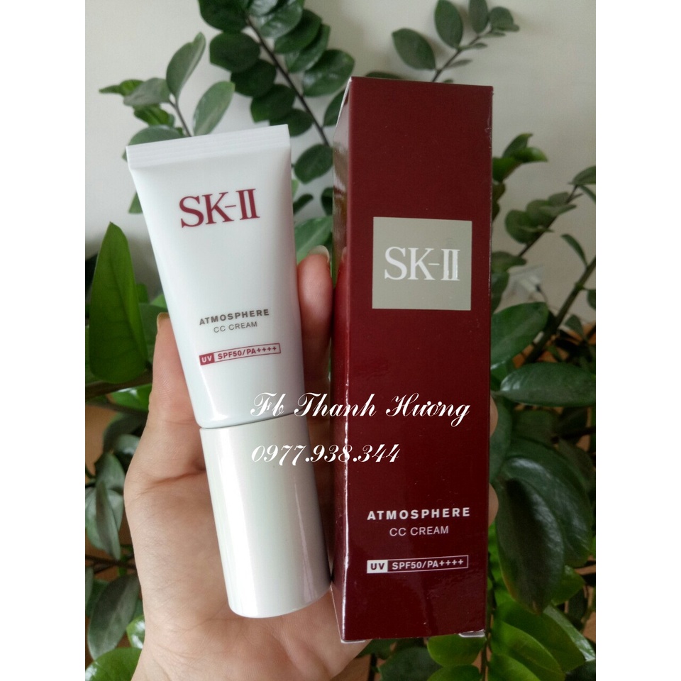 (CÓ BILL - Nội địa) KEM TRANG ĐIỂM CHỐNG NẮNG SKII - ATMOSPHERE CC CREAM 30g