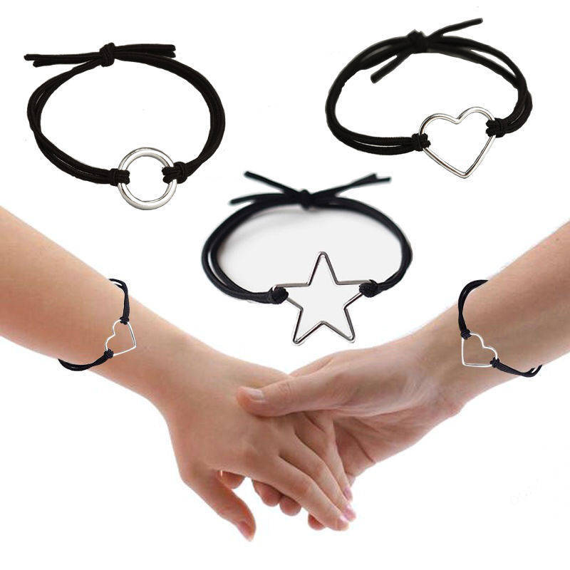 Dây cột tóc cao su hình ngôi sao 5 cánh / trái tim kiểu Hàn Quốc xinh xắn