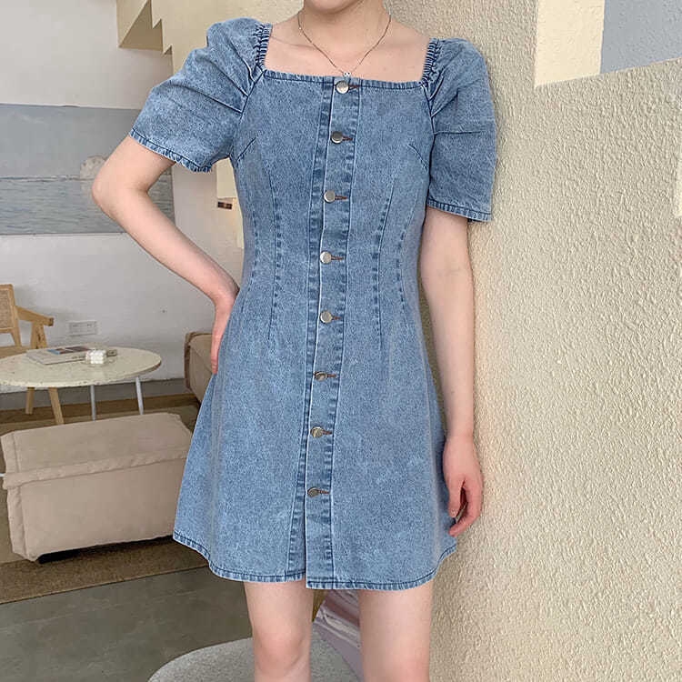 Đầm Denim Trễ Vai Thời Trang Dành Cho Nữ | BigBuy360 - bigbuy360.vn