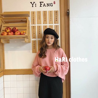 Áo hoodie basic cao cấp không mũ, nỉ bông trơn nhiều màu