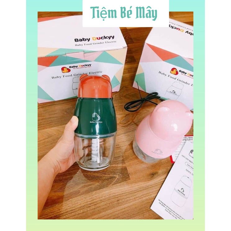 Máy xay thịt đa năng, máy xay ăn dặm cho bé, xay cháo, sinh tố, tỏi ớt 6 lưỡi Baby Duckky