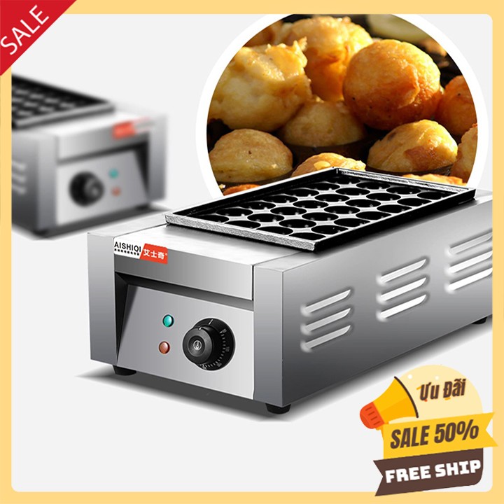 Máy làm bánh bạch tuộc takoyaki công nghiệp 28 lỗ