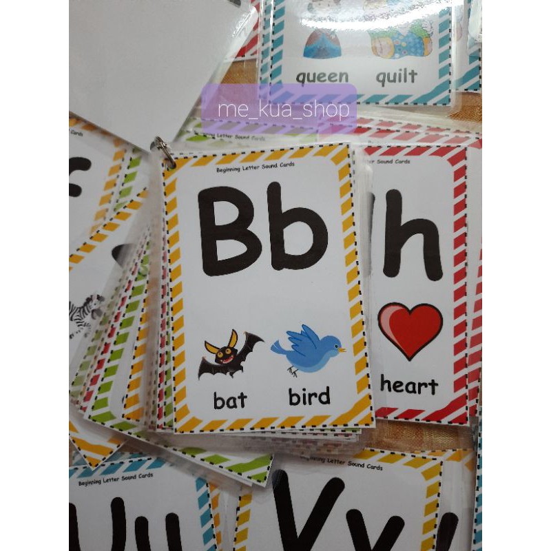 Thẻ 26 chữ cái abc tiếng anh  bền đẹp flashcard cho con