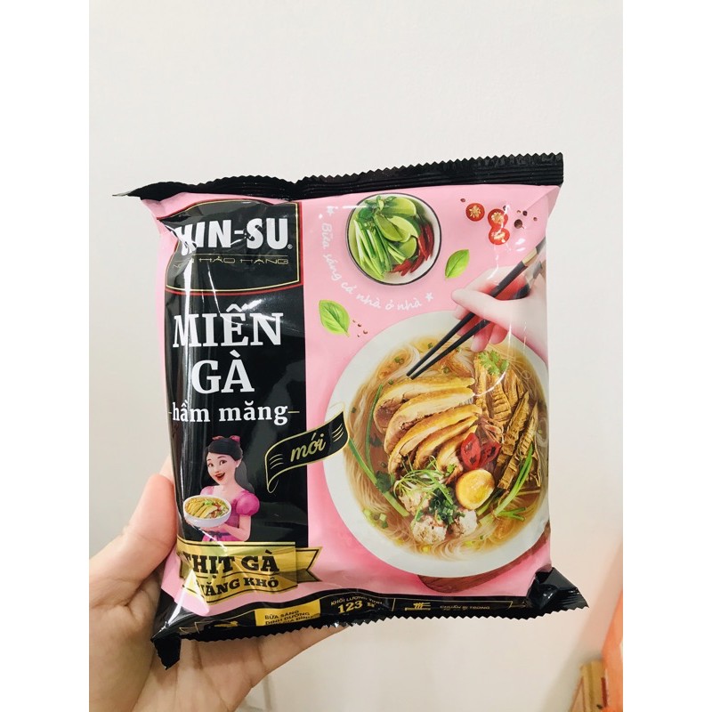 Miến gà Chinsu thịt thật hầm măng gói 123g