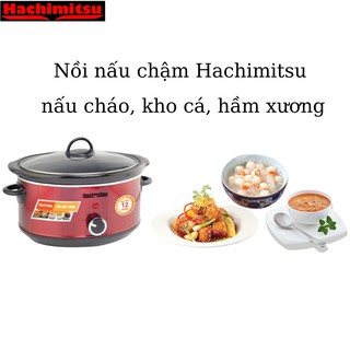 Nồi Nấu Chậm- Nấu Cháo- Kho Cá- Hầm Xương-Hachimitsu HC-435-Lòng Nồi Sứ Cao Cấp- Hàng Chính Hãng