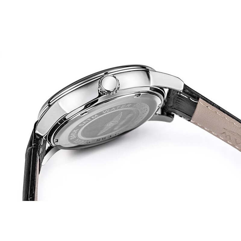 Đồng hồ nam chính hãng KASSAW K5601102-1 Kính sapphire,chống xước,Chống nước 30m,BH 24 tháng,Máy pin (Quartz),dây da xịn