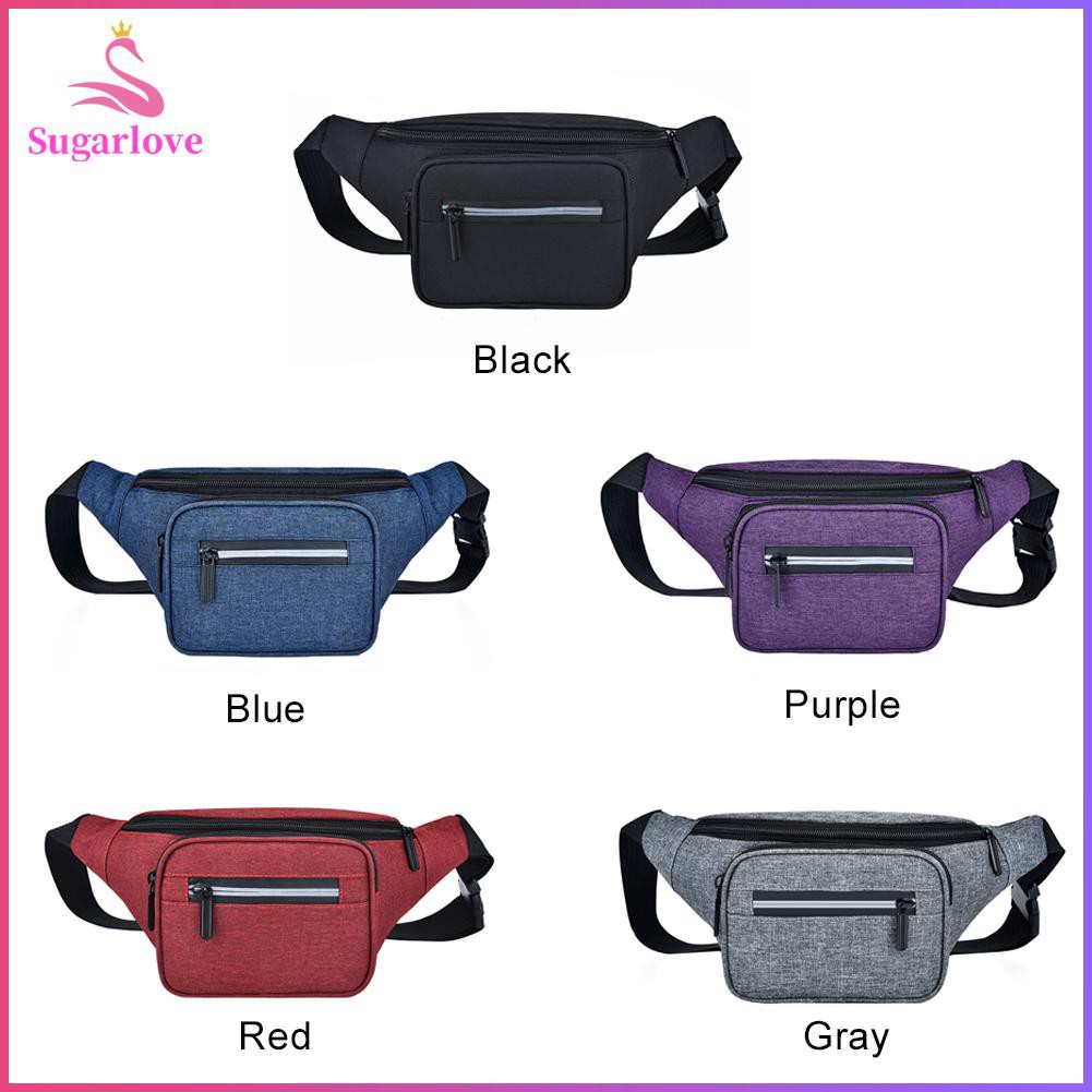 Beautiful ❤SG  Oxford Cloth Chest Bag Women Men Pure Outdoor Sport Crossbody Pouch