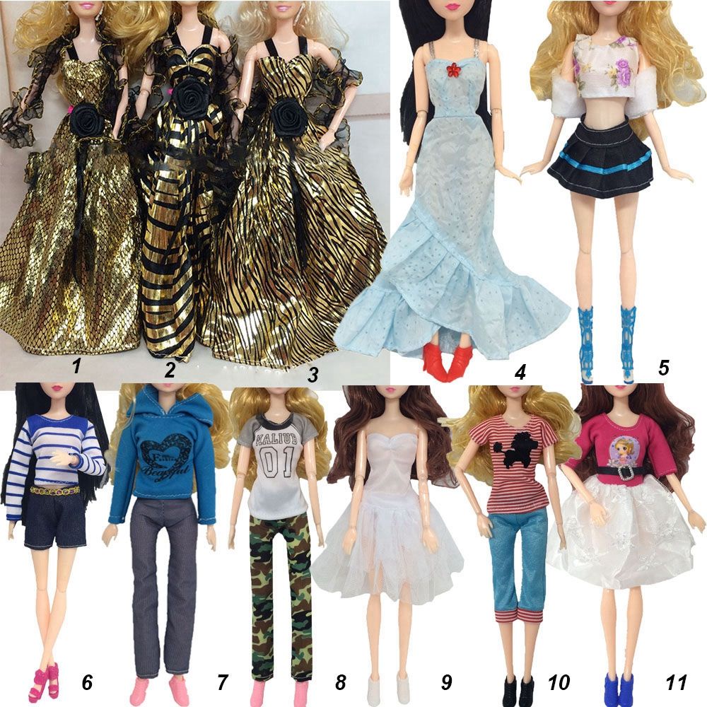 Đầm thời trang xinh xắn cho búp bê 30cm DIY