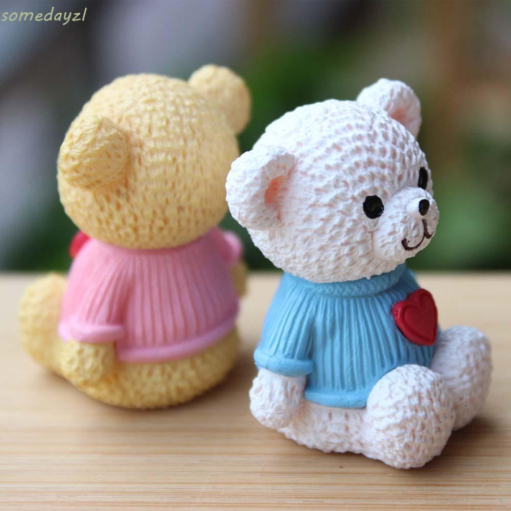 Tượng gấu mini dễ thương dùng trang trí