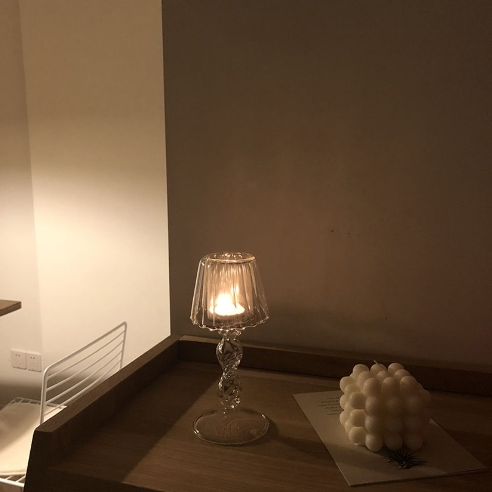 Giá Đỡ Đèn Cầy Bằng Thủy Tinh Phong Cách Châu Âu Cổ Điển Độc Đáo Trang Trí Nhà Cửa / Tiệc Cướ