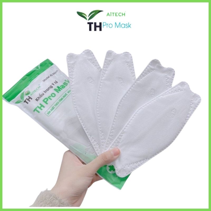 Set 50 Chiếc Khẩu trang 4 Lớp KF94 TH Pro Mask Chống Bụi Mịn Và Kháng Khuẩn Hàng Cao Cấp Xuất Khẩu Hàn Quốc