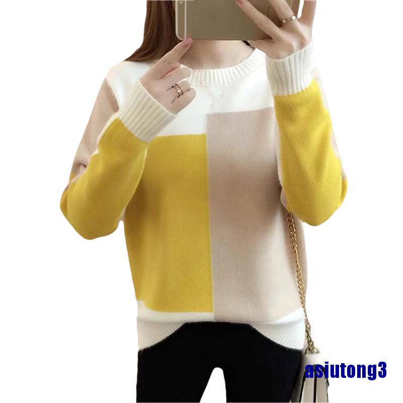 Áo Len Nữ Dài Tay Cổ Tròn Thời Trang Hàn 3 Màu Lựa Chọn | BigBuy360 - bigbuy360.vn