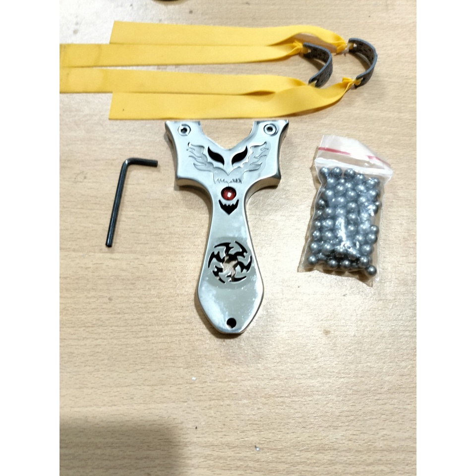Ná Cao Su Inox Bóng Quỷ Cối Xay Gió 1 Ná 3 Dây 100 Bi