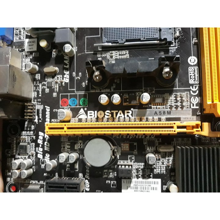 Combo Mainboard AMD + CPU A8-7600 + FAN (Main AMD FM2 \ FM2+ BIOSTAR A58M V6.3 full tụ rắn) | BigBuy360 - bigbuy360.vn