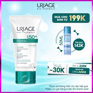 Sữa chống nắng cho da dầu, mụn uriage hyséac spf50+ uvb+uva fluide 50ml