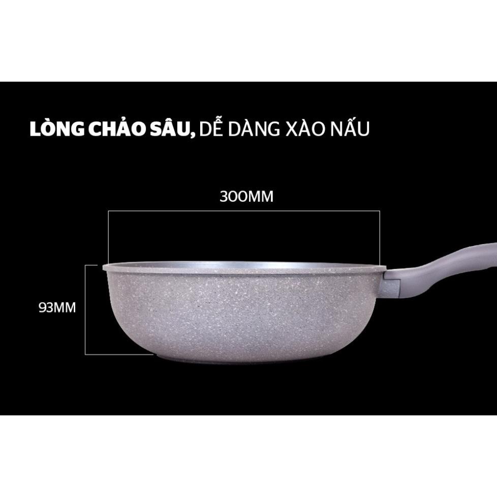 CHẢO SÂU VÂN ĐÁ ĐÁY TỪ SUNHOUSE MAMA 26/28/30CM