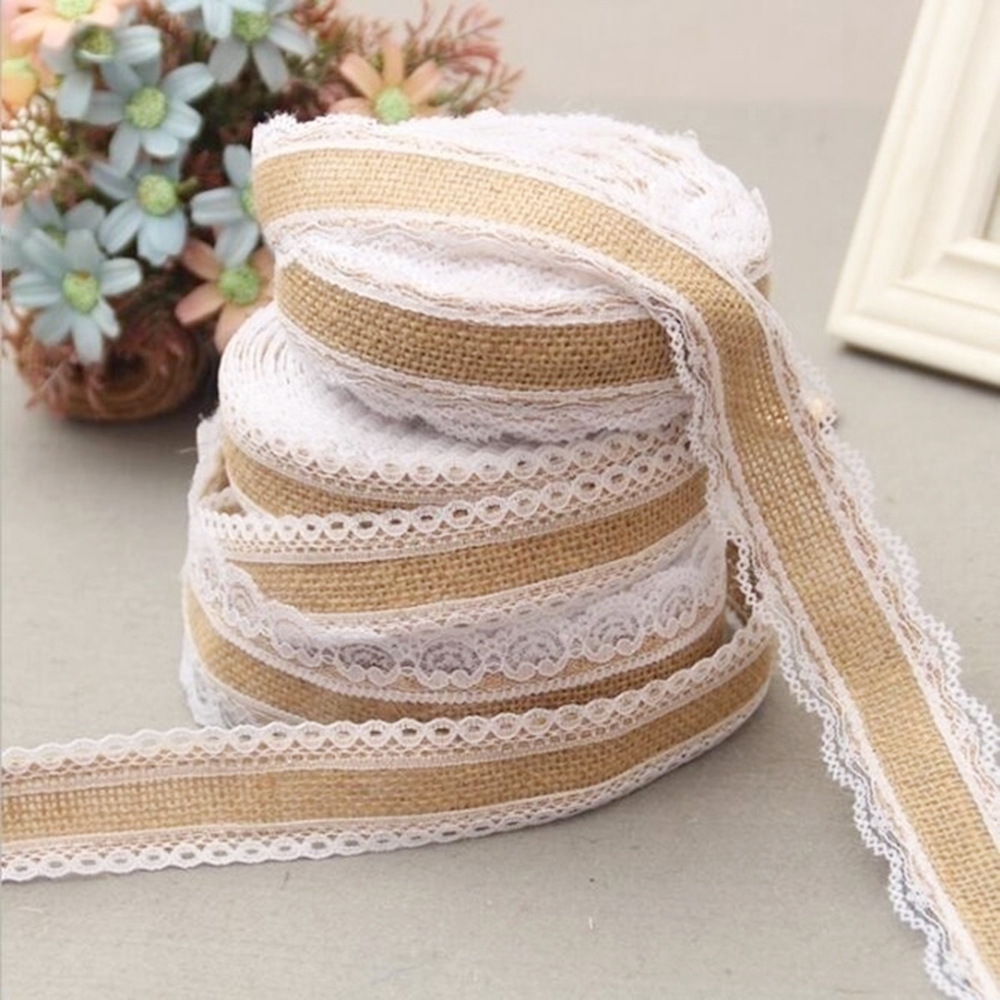 Cuộn dây ruy băng vải bố 2m nhiều màu