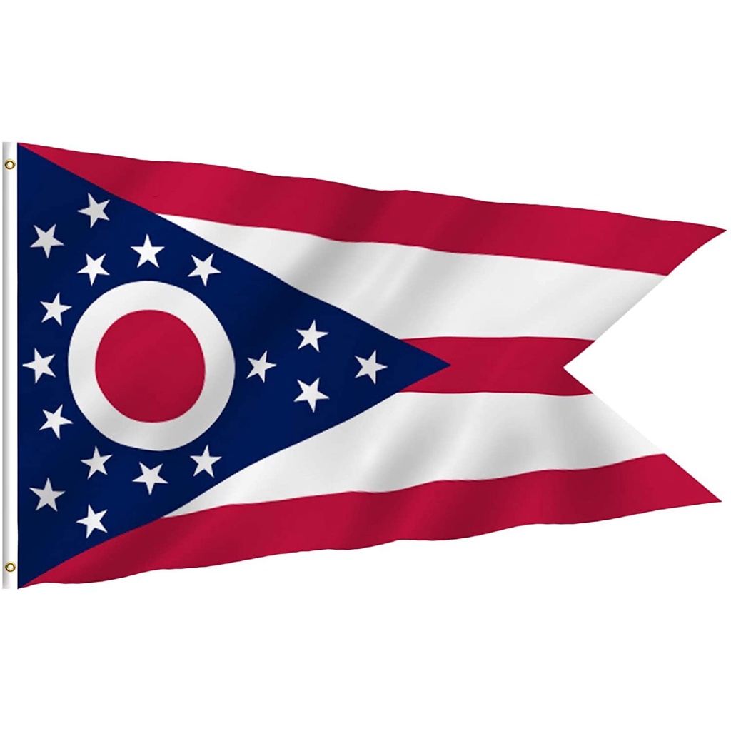 Cờ Bang ohio Chất Liệu polyester Kích Thước 3X5Ft