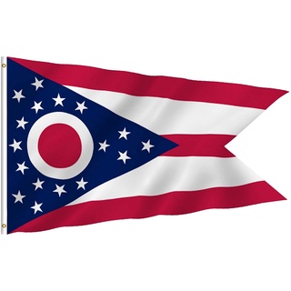 Cờ Bang ohio Chất Liệu polyester Kích Thước 3X5Ft