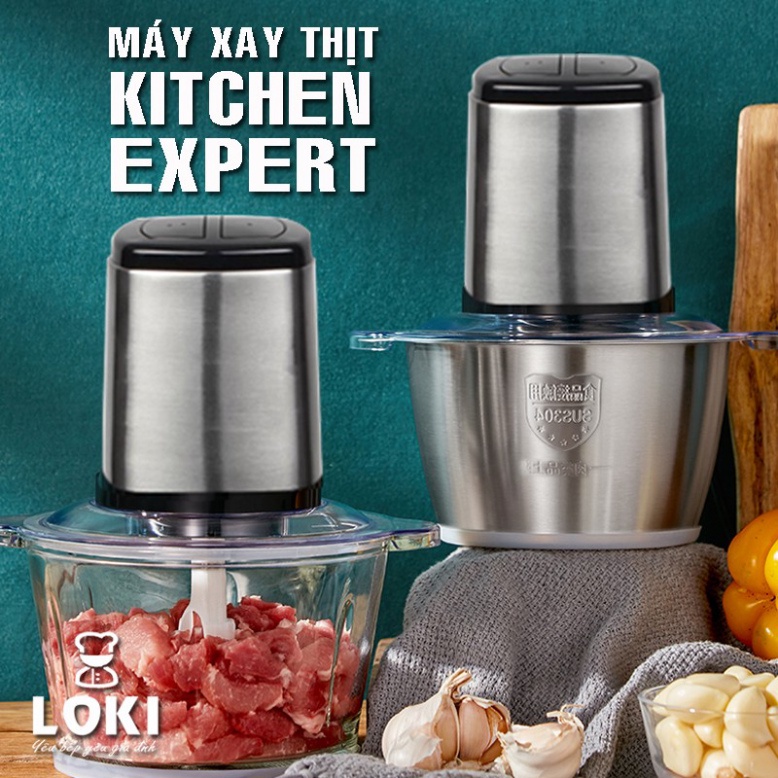 Máy xay thịt Kitchen Expert dung tích 2L cối Inox cho gia đình, sản phẩm chất lượng có bảo hành