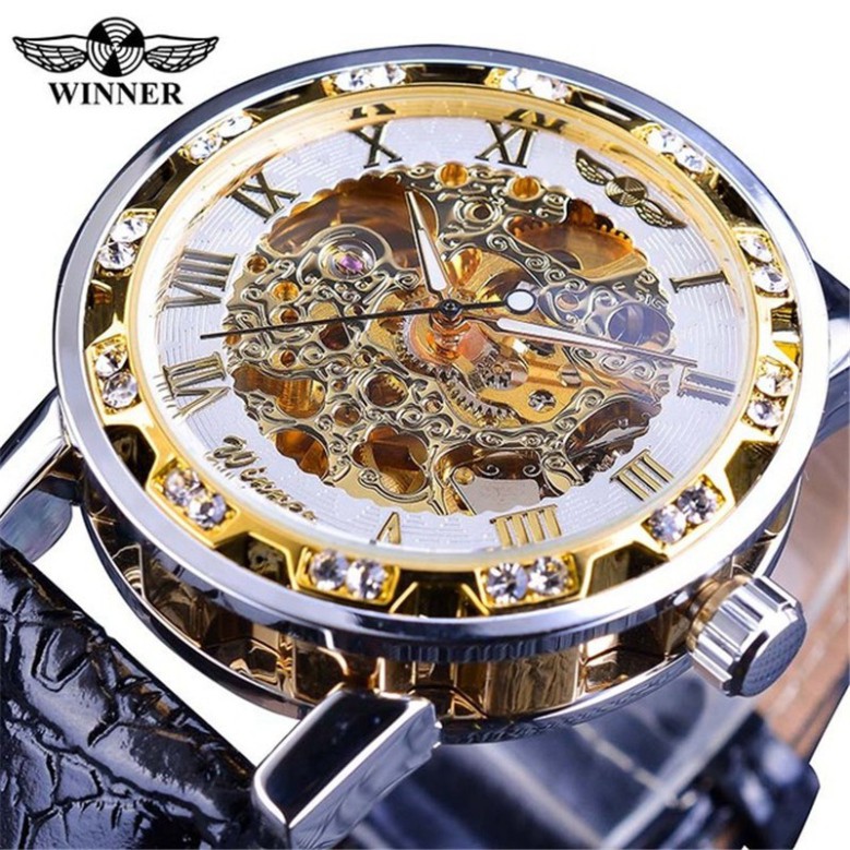 ĐỒNG HỒ CƠ NAM AUTOMATIC CHÍNH HÃNG WINNER DÂY DA CAO CẤP ĐẸP GIÁ RẺ