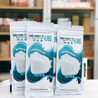 1 gói 5 cái khẩu trang kj95 kf94 hàn quốc 3d mầu trắng