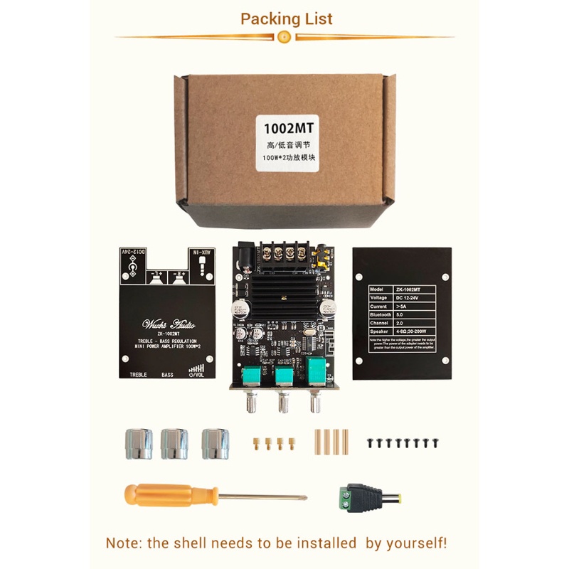 Bảng Mạch Khuếch Đại Âm Thanh Mini Hai Kênh Có Thể Điều Chỉnh Cao