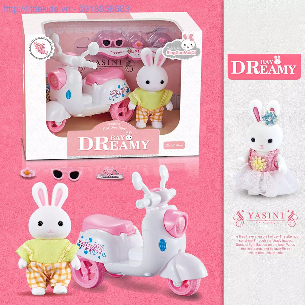 Comb Bộ Búp Bê Nhà Thỏ Mini Quiet Time YASINI - No.6621