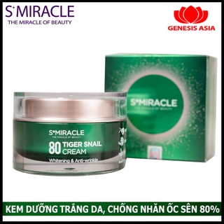 Kem dưỡng trắng da ốc sên xanh s+miracle tiger nail 80 hàn quốc 50ml