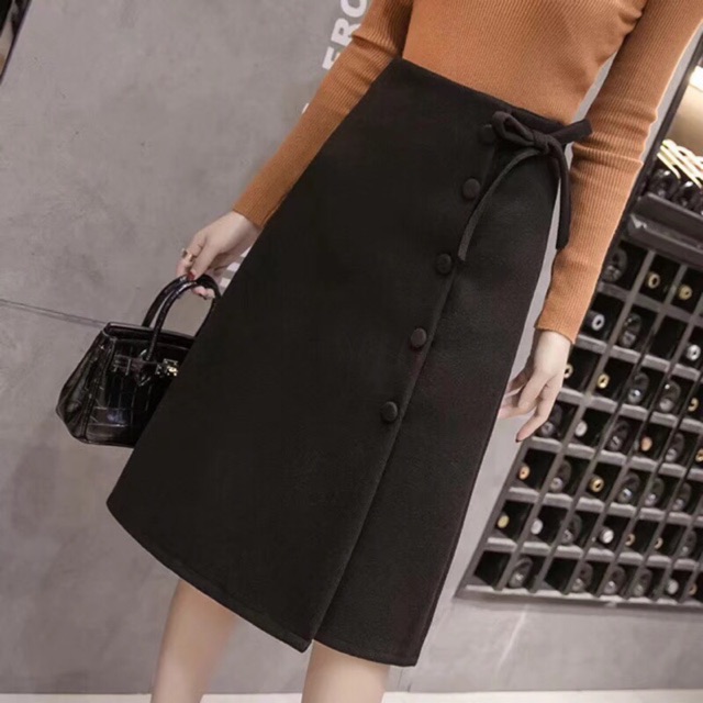 Chân váy dạ chữ A