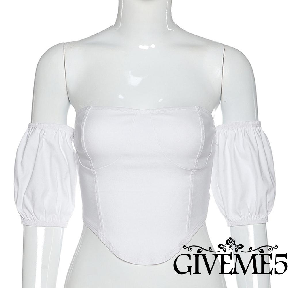 Áo Trễ Vai Tay Phồng Thời Trang Cổ Điển Cho Nữ