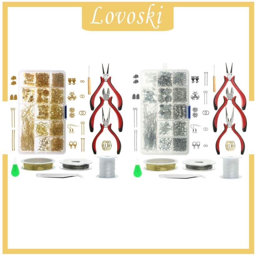 [LOVOSKI] Jewelry Making Starter Kit Set Earrings DIY Bracelet Necklace Findings Making