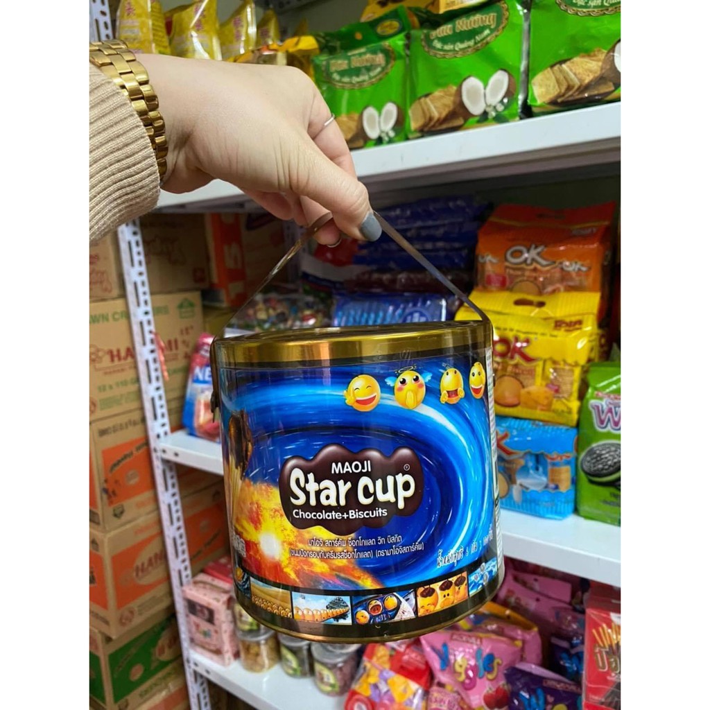 Bánh Quy Socola Viên Star Cup Thái Lan Hộp 100 Chiếc