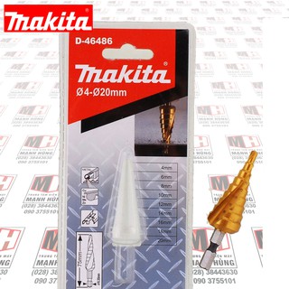 Mũi khoan côn bước cấp tròn titan makita d-46486 4-20mm