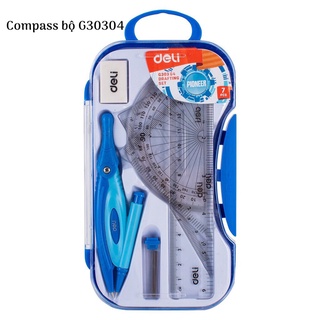 [Ảnh thật] [Có sẵn] COMPASS BỘ DELI G30304 ( 7 MÓN ) - PHÙ HỢP VỚI HỌC SINH, SINH VIÊN _ VPP ABC VINA