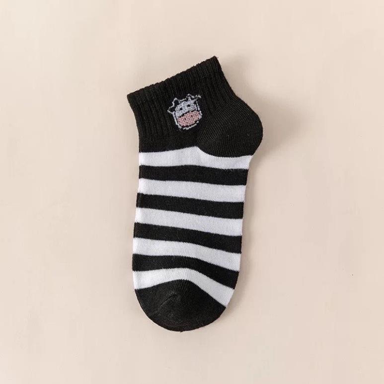 Tất Vớ thấp cổ Nam Nữ bò sữa ulzzang cotton cao cấp phong cách Hàn Quốc  tuixinh5555 TBS