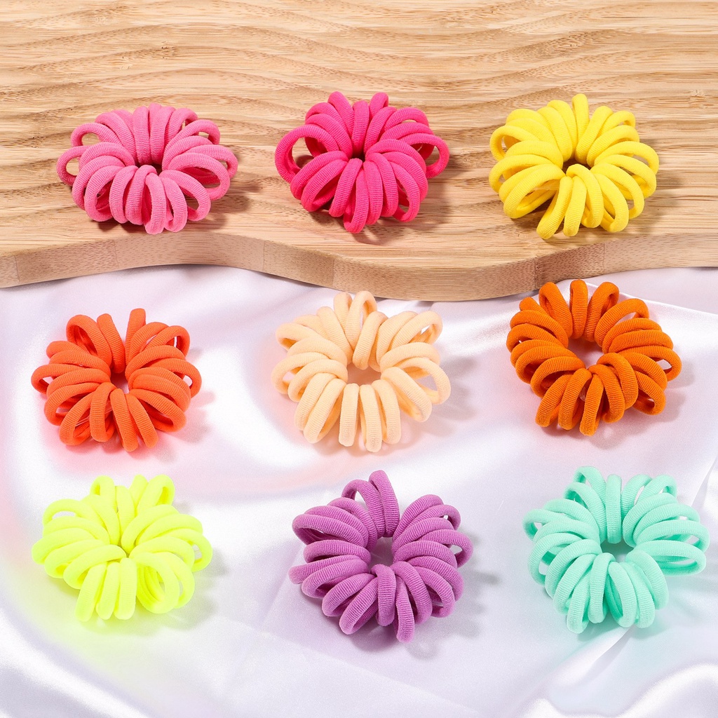 Set 20 dây buộc tóc nylon KIDSBOWS co giãn nhiều màu sắc cho bé gái