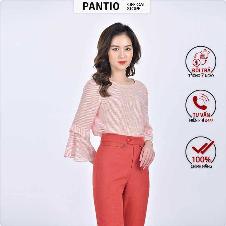 Áo sơ mi nữ chất liệu thô mỏng tay lỡ, dáng suông FAS12892 - PANTIO
