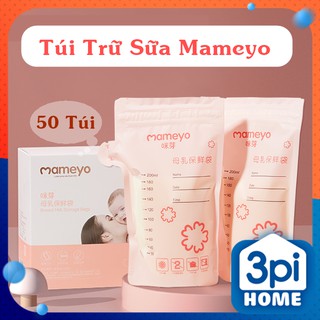 Hộp 50 Túi Trữ Sữa Mameyo 200ml – không có BPA, rất an toàn cho em bé