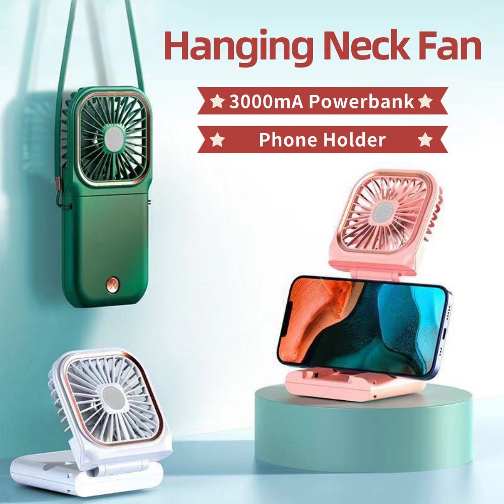 Quạt Cầm Tay Mini F30 Siêu Mỏng Có Thể Gập Lại Kèm Giá Đỡ Điện Thoại Tiện Dụng