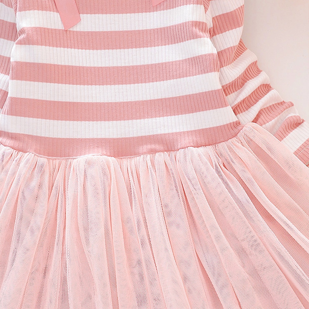 váy đầm lưới tay dài công chúa cho bé gái Đầm Lưới Tay Dài Đính Hạt Trang Trí Đường Viền Cổ Trang Trí Mới Dành