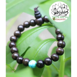 Vòng tay thời trang gỗ mun sọc 8ly