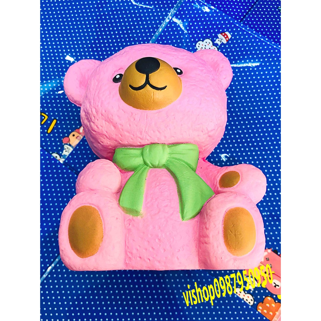 Squishy Lớn JUMBO Hình GẤU MISA HỒNG Đồ Chơi Xốp Giảm Stress Hình mềm mịn dễ Thương đàn hồi Cho Bé