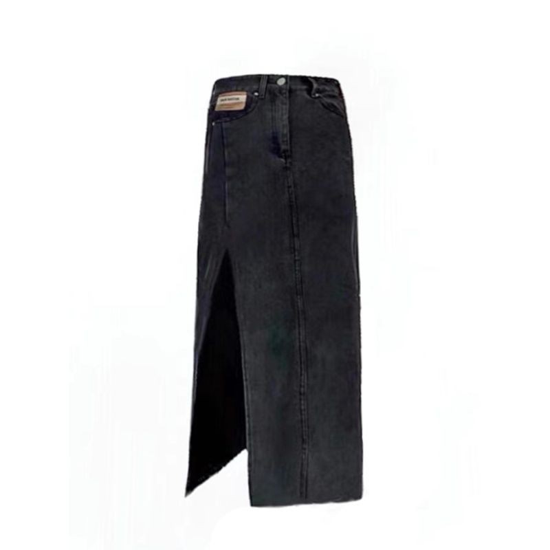 Chân Váy Jeans Dài Lưng Cao Xẻ Tà Phong Cách Hàn Quốc Thời Trang Xuân Hè 2021 Cho Nữ | BigBuy360 - bigbuy360.vn