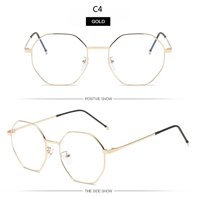 Gọng kính lục giác thời trang cho nam nữ